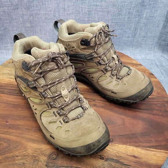 Merrell Chameleon Arc Mid Waterproof Canteen Trail Hiking Boots Taupe Womens 7.5 - Picture 1 of 10